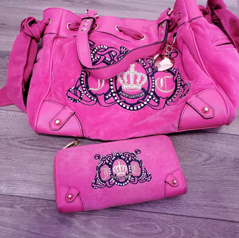 Pink Juicy Couture Bag with wallet. Authentic